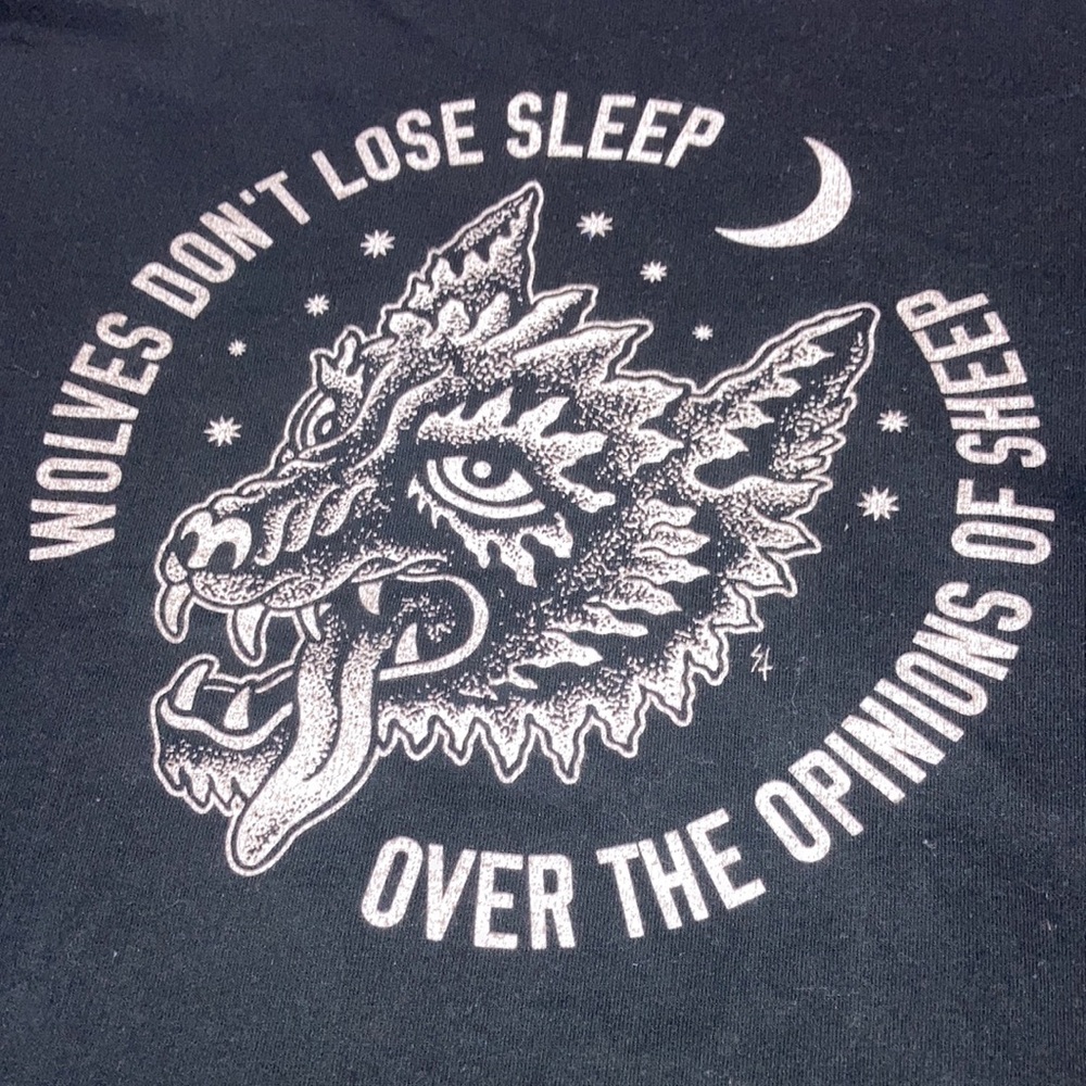 Sketchy Tank Wolves Don’t Lose Sleep Over The Opinions Of Sheep OG Zip Up Hoodie